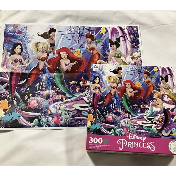 Disney The Little Mermaid 300 Piece Cozy Jigsaw Puzzle Princess Ceaco - Complete - Picture 3 of 4